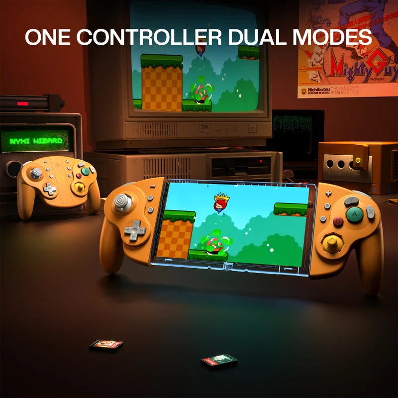 NYXI Wizard 2 TMR Joy-Pad for Nintendo Switch/NGC/Wii/PC (White Special Edition, Orange Special Edition) (NJ10WH, NJ10OR)
