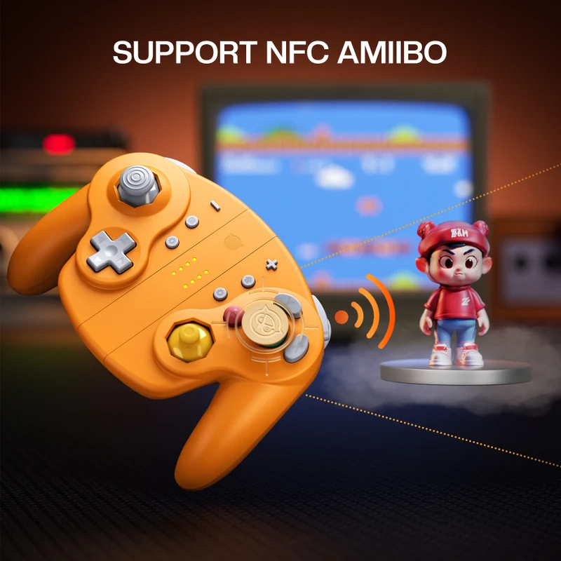 NYXI Wizard 2 TMR Joy-Pad for Nintendo Switch/NGC/Wii/PC (White Special Edition, Orange Special Edition) (NJ10WH, NJ10OR)