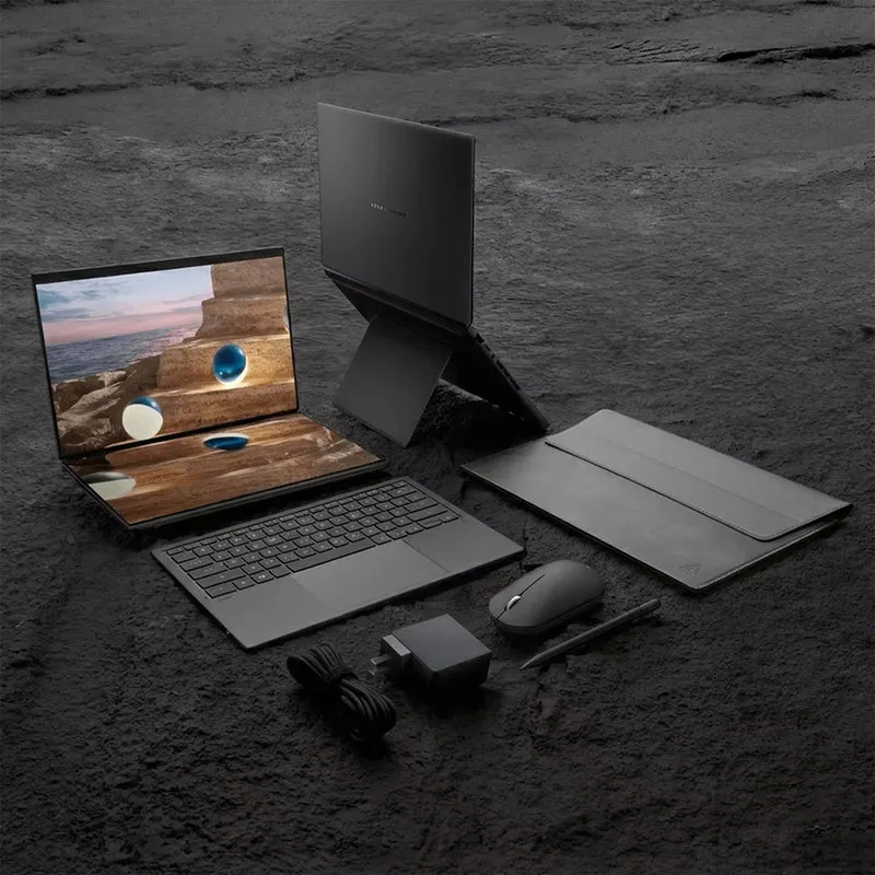 ASUS Zenbook Duo UX8407AA-SN152WSM Laptop (Moher Gray) | 14" 3K (2880x1800) OLED 144Hz | Core Ultra 9 386H | 32GB RAM | 1TB SSD | Intel Graphics | Windows 11 Home | Stylus Pen + ASUS AP4600 Backpack + Sleeve