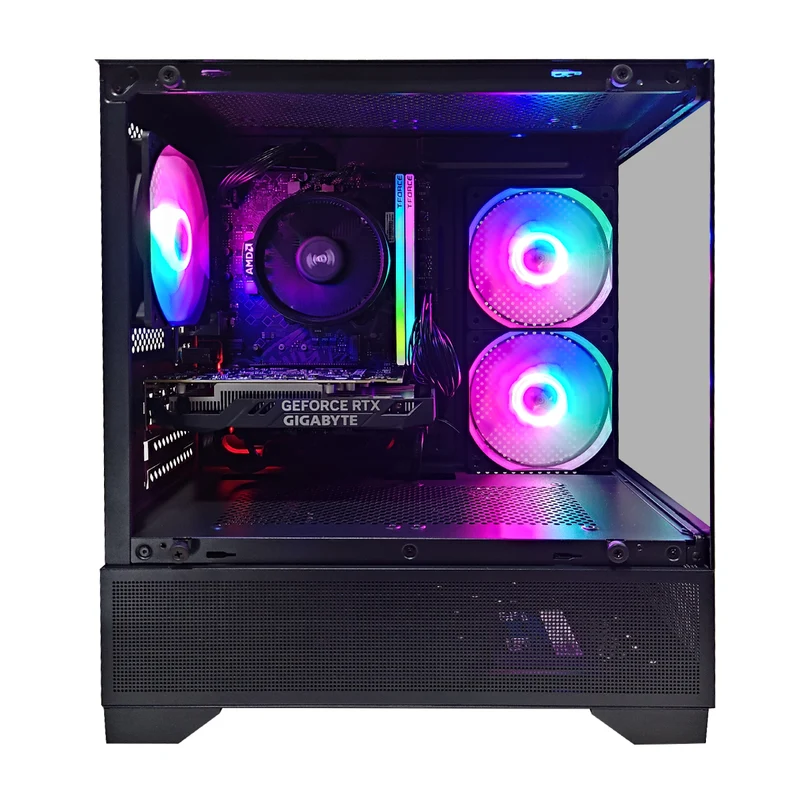Alpha Eris TG Desktop Black Gaming PC | AMD Ryzen 5 5500 | 16GB RAM | 512GB SSD | RTX 3050 | Windows 11 Pro