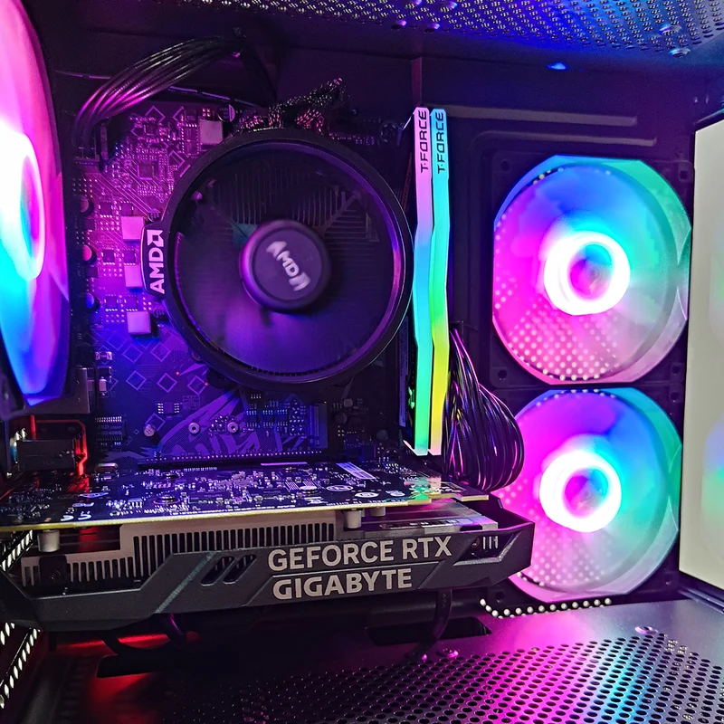 Alpha Eris TG Desktop Black Gaming PC | AMD Ryzen 5 5500 | 16GB RAM | 512GB SSD | RTX 3050 | Windows 11 Pro