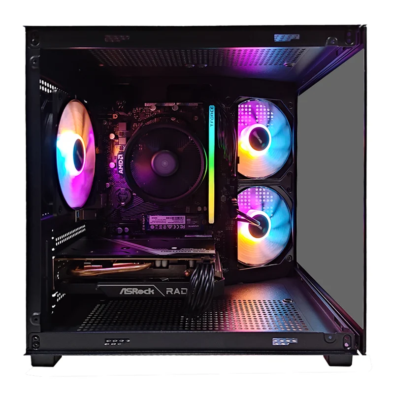 Alpha Apollo A275 Black Desktop Gaming PC | AMD Ryzen 5 5600XT | 8GB RAM | 500GB SSD | RX 6600 XT | Windows 11 Pro