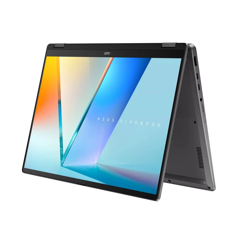 ASUS Vivobook 14 Flip TP3407SA-SG167WSM Laptop (Matte Gray) | 14" WUXGA (1920x1200) OLED | Core Ultra 5 226V | 16GB RAM | 512GB SSD | Intel Arc Graphics | Windows 11 Home | MS Office Home 2024 + MS 365 Basic + ASUS AP4600 Backpack