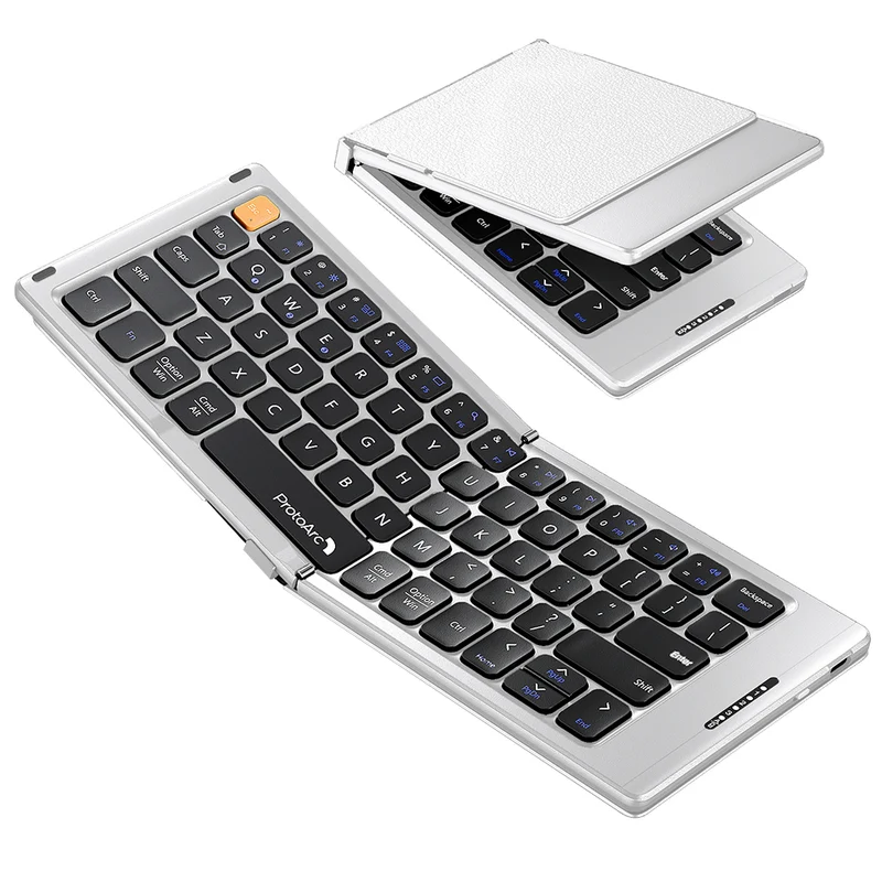 ProtoArc XK04 Foldable Compact Bluetooth Keyboard (Silver) (CP016827)