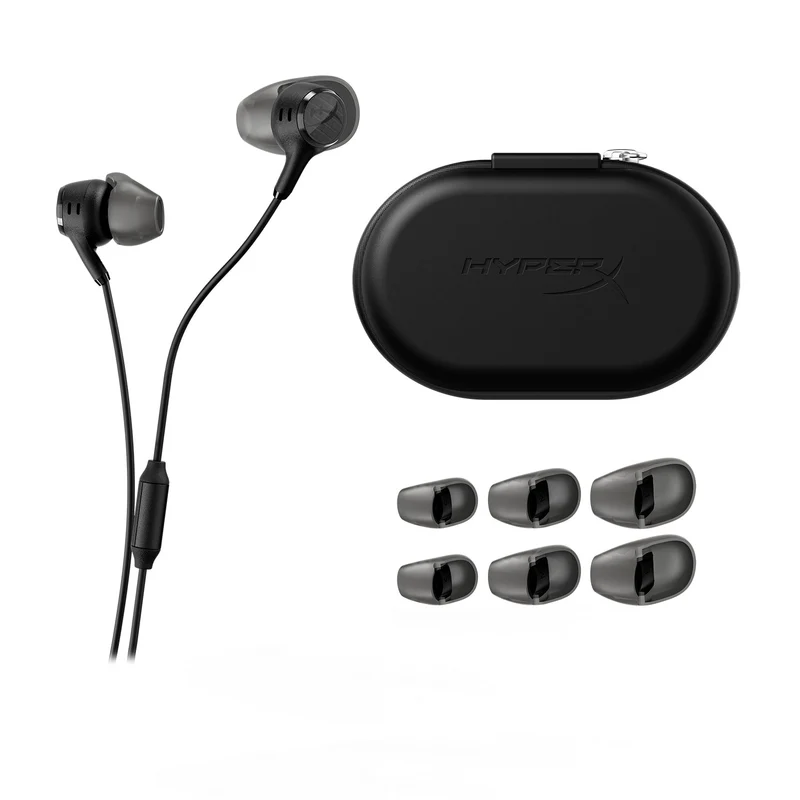 HyperX Cloud Earbuds III with Built-In Mic (Black, Red) (BN7R9AA, BN7S0AA)