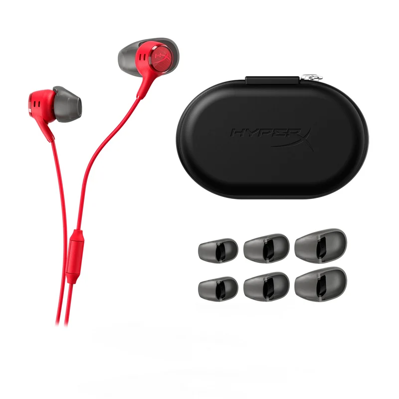 HyperX Cloud Earbuds III with Built-In Mic (Black, Red) (BN7R9AA, BN7S0AA)