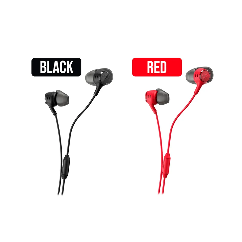 HyperX Cloud Earbuds III with Built-In Mic (Black, Red) (BN7R9AA, BN7S0AA)