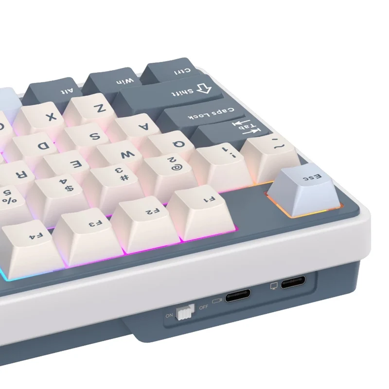 Royal Kludge RK-N99 Tri-Mode RGB 98 Keys Hot Swappable Mechanical Keyboard Moon (Cream Switch, Beige Switch, Violet Switch)