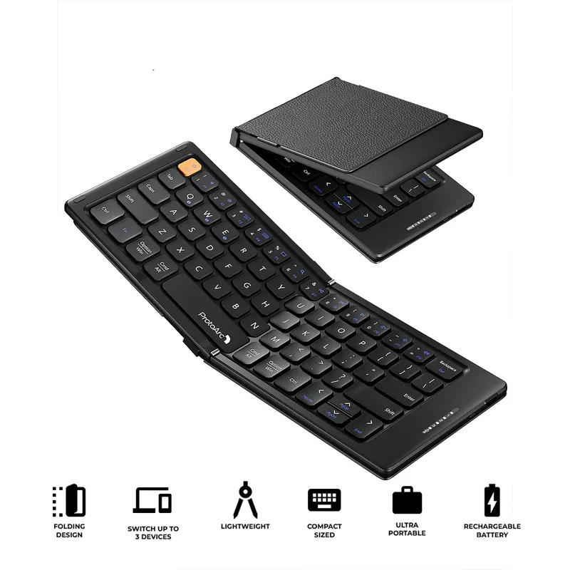 ProtoArc XK04 Foldable Compact Bluetooth Keyboard (Black) (CP015547)