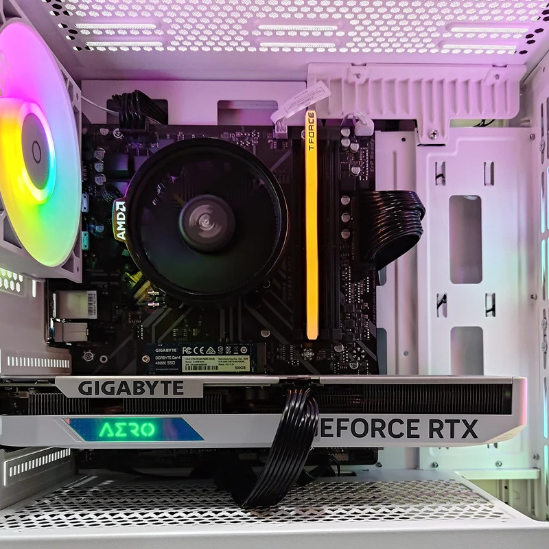 Alpha NEO M2 White Desktop Gaming PC | AMD Ryzen 5 5500 | 8GB RAM | 500GB SSD | RTX 4060 | Windows 11 Pro