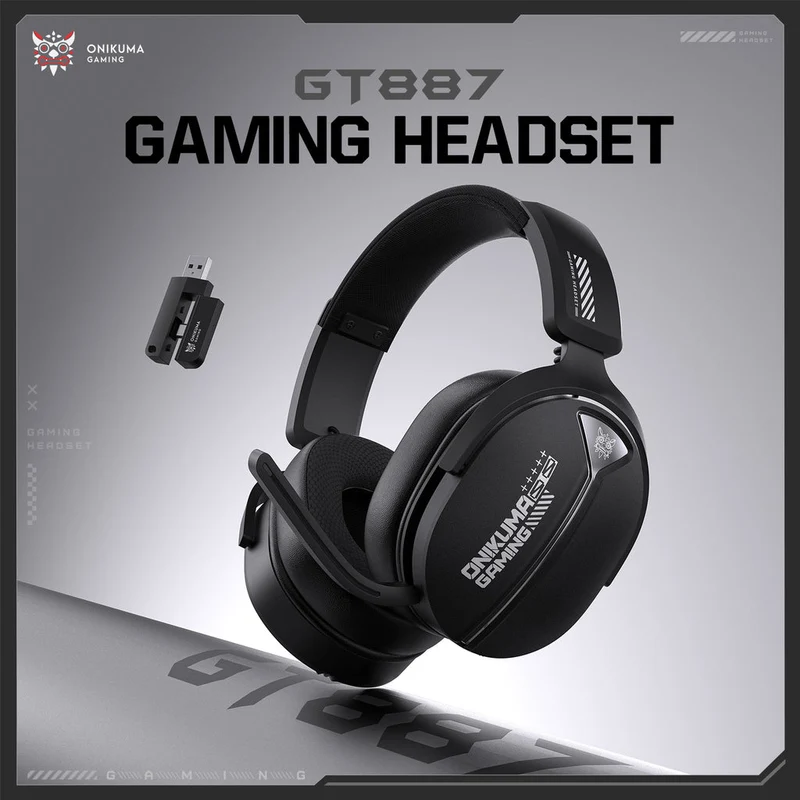 Onikuma GT887 4-Mode Gaming Headset with Microphone (Black, White/Black)