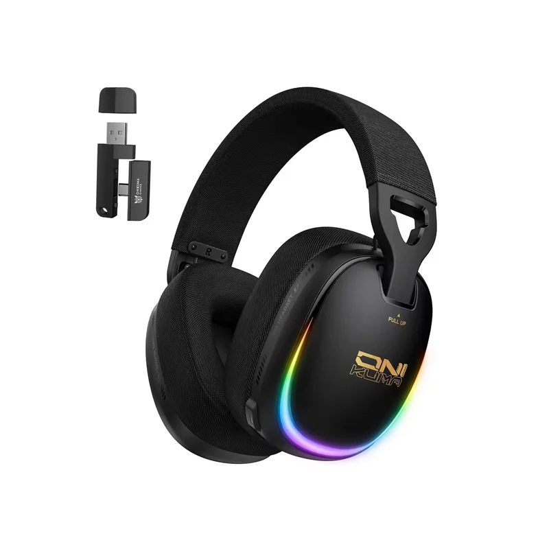 Onikuma GT805 4-Mode RGB Gaming Headset (Black, White)