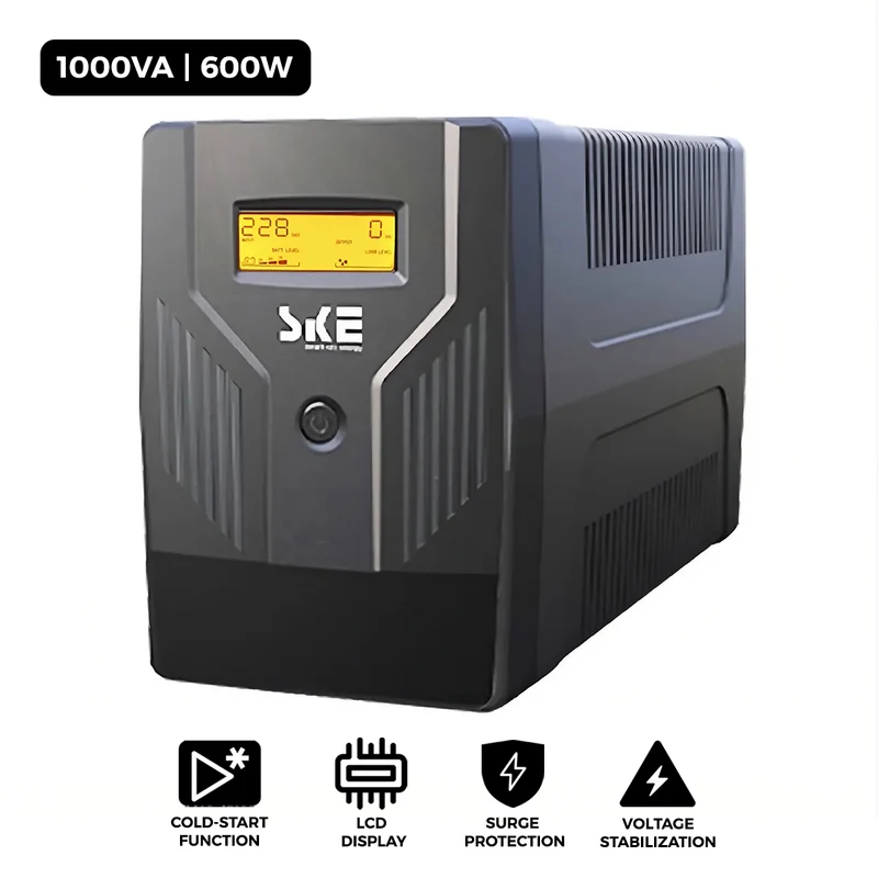SKE GP1000 LCD 1000VA 600W Line-Interactive UPS with AVR