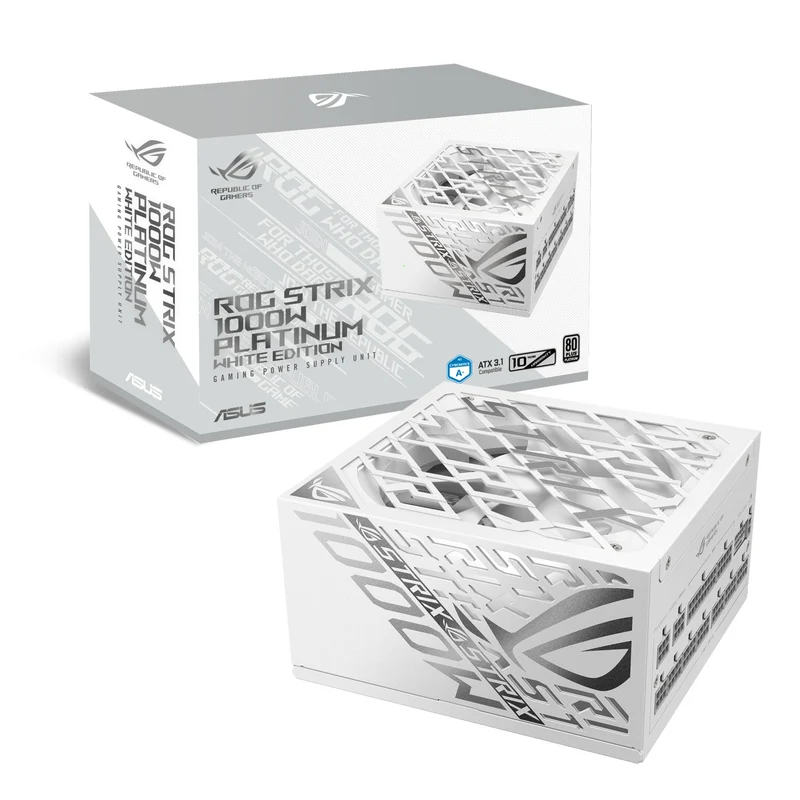 Asus ROG Strix 1000W Platinum PCIe 5.0 ATX 3.1 Gaming Power Supply (White)