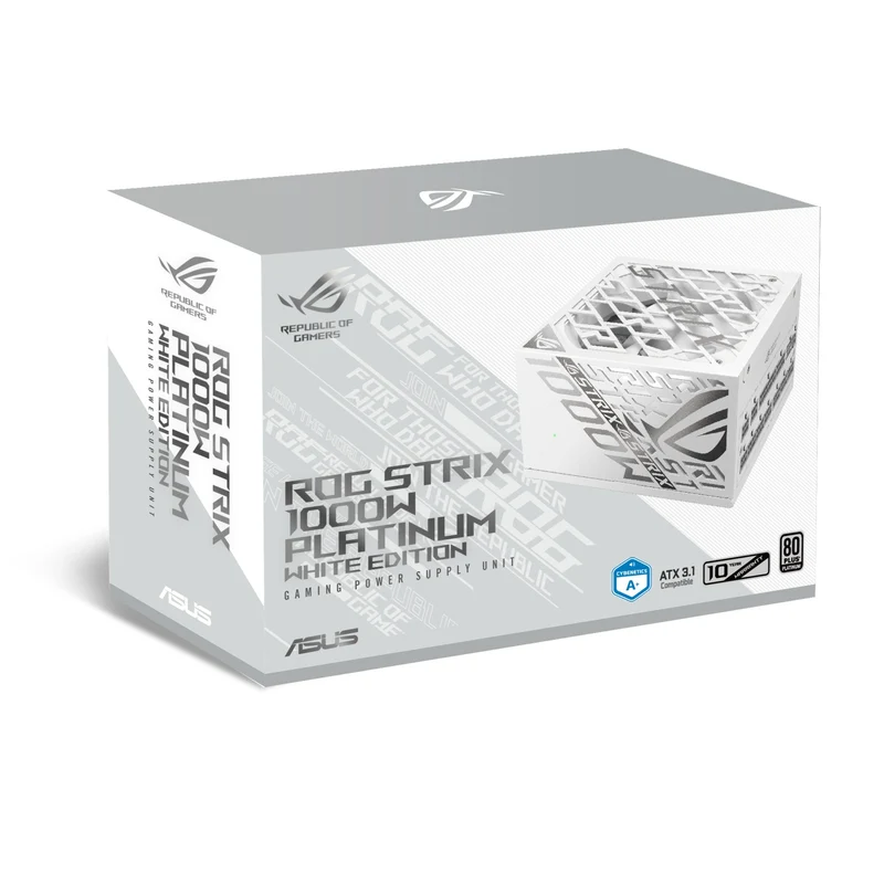 Asus ROG Strix 1000W Platinum PCIe 5.0 ATX 3.1 Gaming Power Supply (White)