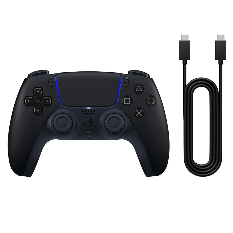 PS5 DualSense Wireless Controller Midnight Black + USB Cable for PC (CFI-ZCT2G)