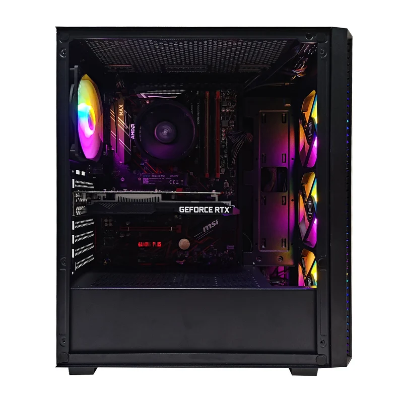 Alpha Breeze Black Desktop Gaming PC | AMD Ryzen 5 5600XT | 8GB RAM | 512GB SSD | RTX 3050 | Windows 11 Pro