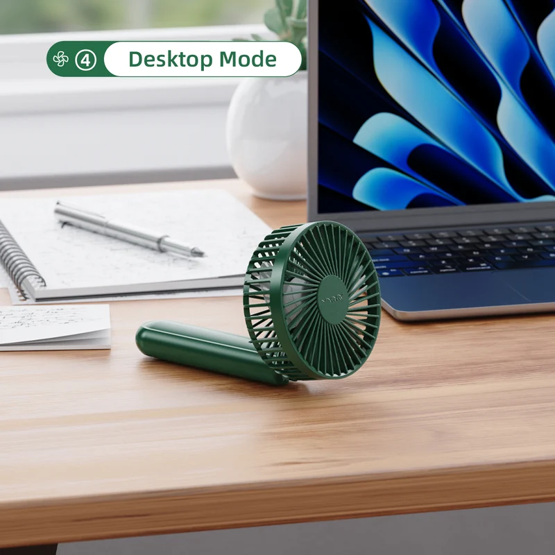 Vyvylabs D02 Handheld Foldable Clip Fan (Green, Dark Green, White) (VKD02-GN, VKD02-DGN, VKD02-WH)