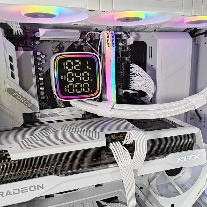 Optima HAF 500 White Desktop Gaming PC | AMD Ryzen 7 9700X | 32GB RAM | 1TB SSD | RX 9070 XT | Windows 11 Pro