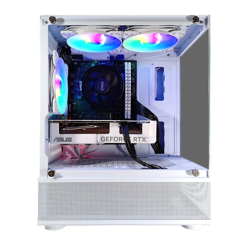 Alpha Reyna White Desktop Gaming PC | AMD Ryzen 5 5500 | 16GB RAM | 512GB SSD | RTX 4060 | Windows 11 Pro