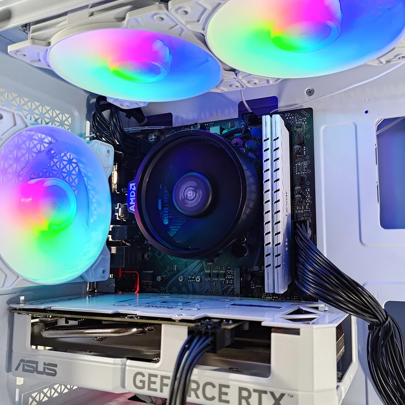 Alpha Reyna White Desktop Gaming PC | AMD Ryzen 5 5500 | 16GB RAM | 512GB SSD | RTX 4060 | Windows 11 Pro