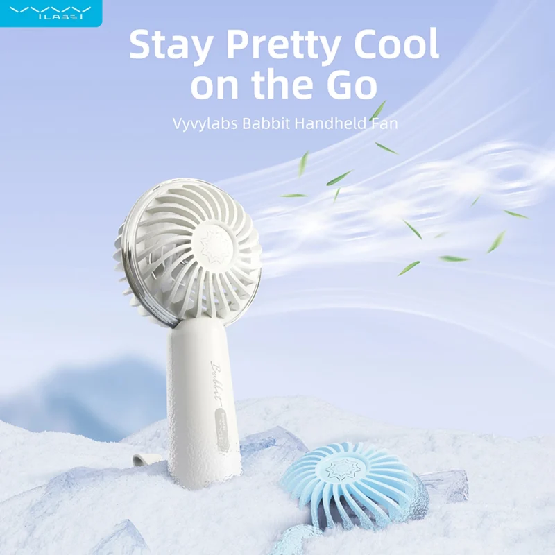 Vyvylabs Babbit Handheld Mini Fan 1200mAh (White, Blue, Pink, Green) (VKL01-WH, VKL01-BL, VKL01-PK, VKL01-GR)