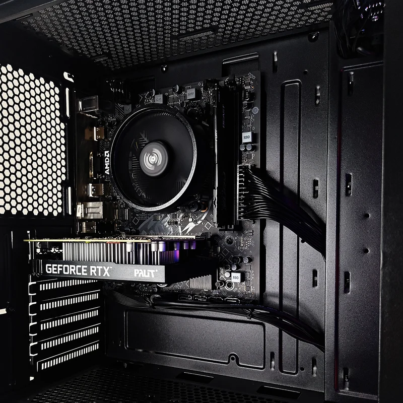 Alpha Aurora Black Desktop Gaming PC | AMD Ryzen 5 5500 | 16GB RAM | 500GB SSD | RTX 3050 | Windows 11 Pro