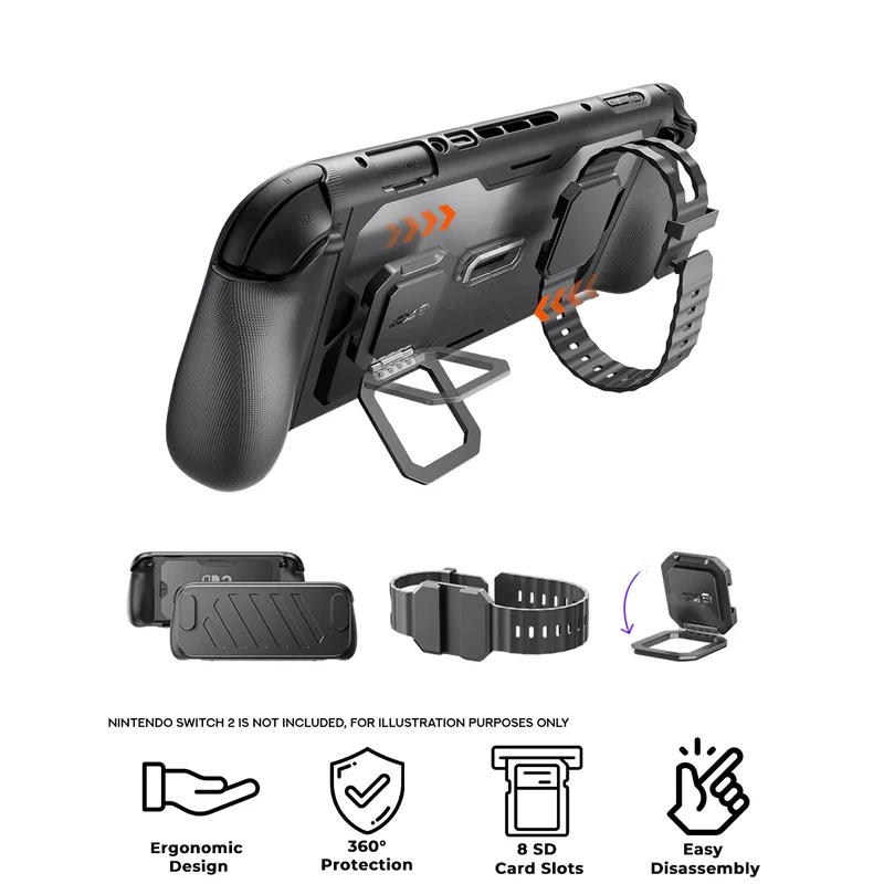 JSAUX ModCase Kickstand Kit for Nintendo Switch 2 (Black) (PC0121)