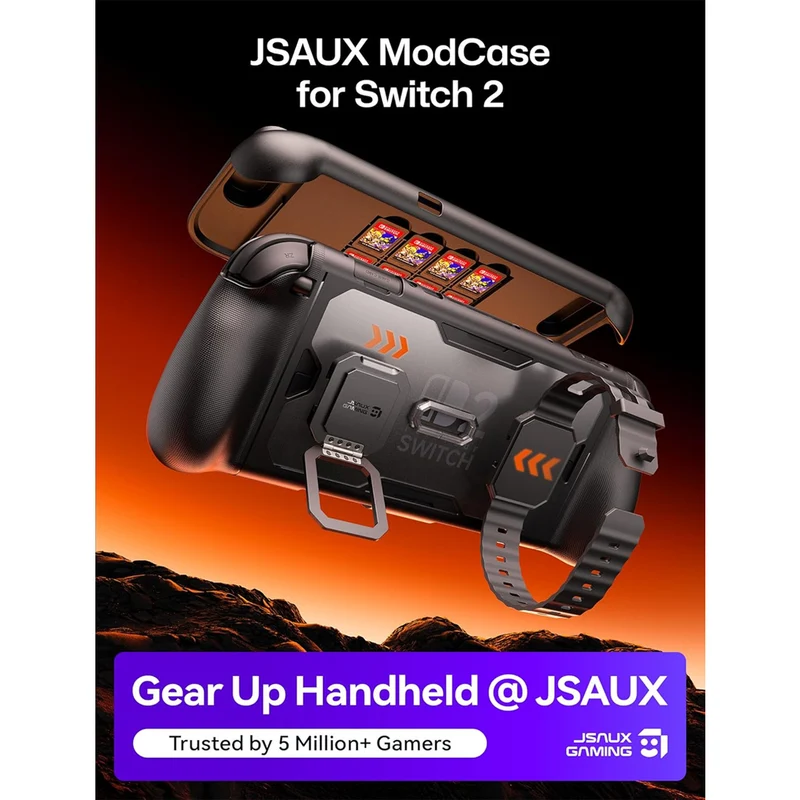 JSAUX ModCase Kickstand Kit for Nintendo Switch 2 (Black) (PC0121)