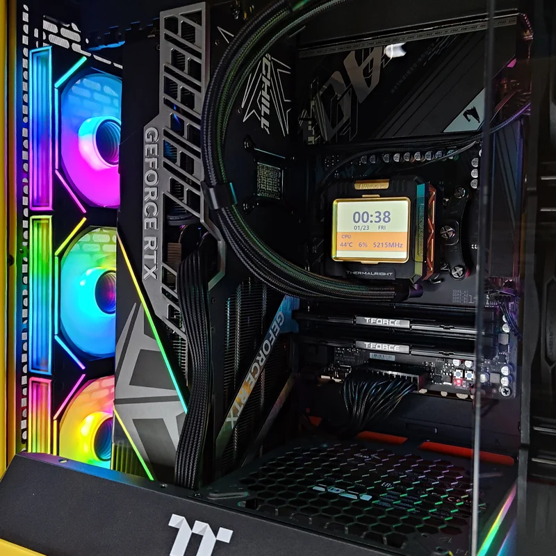 Ultra The Tower 600 Yellow Desktop Gaming PC | AMD Ryzen 7 9800X3D | 32GB RAM | 1TB SSD | RTX 5080 | Windows 11 Pro