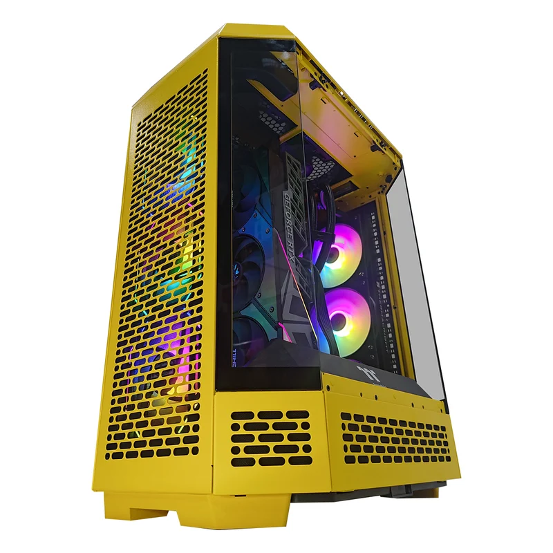 Ultra The Tower 600 Yellow Desktop Gaming PC | AMD Ryzen 7 9800X3D | 32GB RAM | 1TB SSD | RTX 5080 | Windows 11 Pro