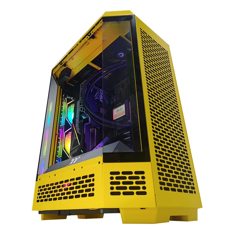 Ultra The Tower 600 Yellow Desktop Gaming PC | AMD Ryzen 7 9800X3D | 32GB RAM | 1TB SSD | RTX 5080 | Windows 11 Pro
