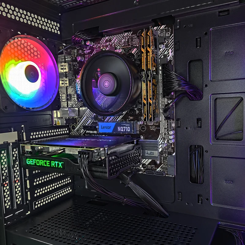 Alpha Revolution 5 Black Desktop Gaming PC | AMD Ryzen 5 5500 | 16GB RAM | 500GB SSD | RTX 3050 | Windows 11 Pro