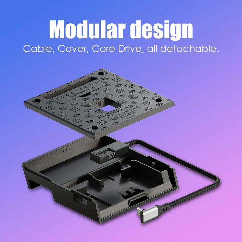 Skull & Co. OneDock Pro for Steam Deck / ROG Ally / ROG Xbox Ally / Nintendo Switch / Nintendo Switch 2 / Laptop / Other Gaming Handheld (ODKPRO-BK)