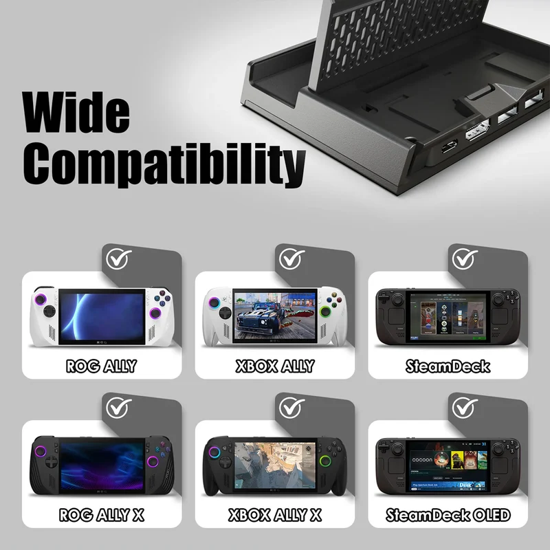 Skull & Co. OneDock Pro for Steam Deck / ROG Ally / ROG Xbox Ally / Nintendo Switch / Nintendo Switch 2 / Laptop / Other Gaming Handheld (ODKPRO-BK)