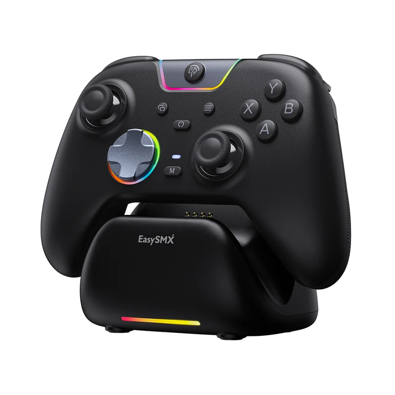EasySMX X05Pro Game Controller with Charging Base for Nintendo Switch/PC/iOS/Android (Black, White) (VG-C472, VG-C473)