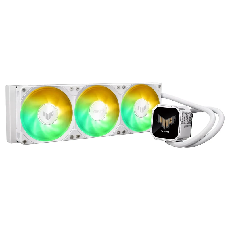 ASUS TUF Gaming LC III 360 ARGB LCD CPU Liquid Cooler with Pre-Installed & Integrated Triple Fans (Black, White)