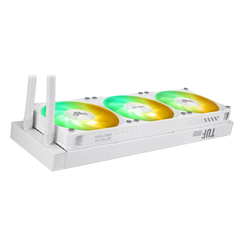 ASUS TUF Gaming LC III 360 ARGB LCD CPU Liquid Cooler with Pre-Installed & Integrated Triple Fans (Black, White)