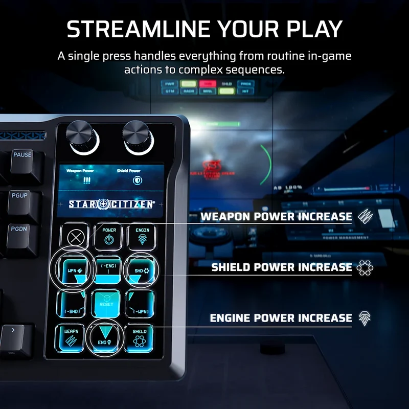 Corsair Galleon 100 SD Stream Deck-Integrated Full-Size Wired Mechanical Gaming Keyboard (Black) (CH-912A31I-NA)
