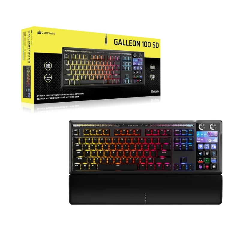 Corsair Galleon 100 SD Stream Deck-Integrated Full-Size Wired Mechanical Gaming Keyboard (Black) (CH-912A31I-NA)