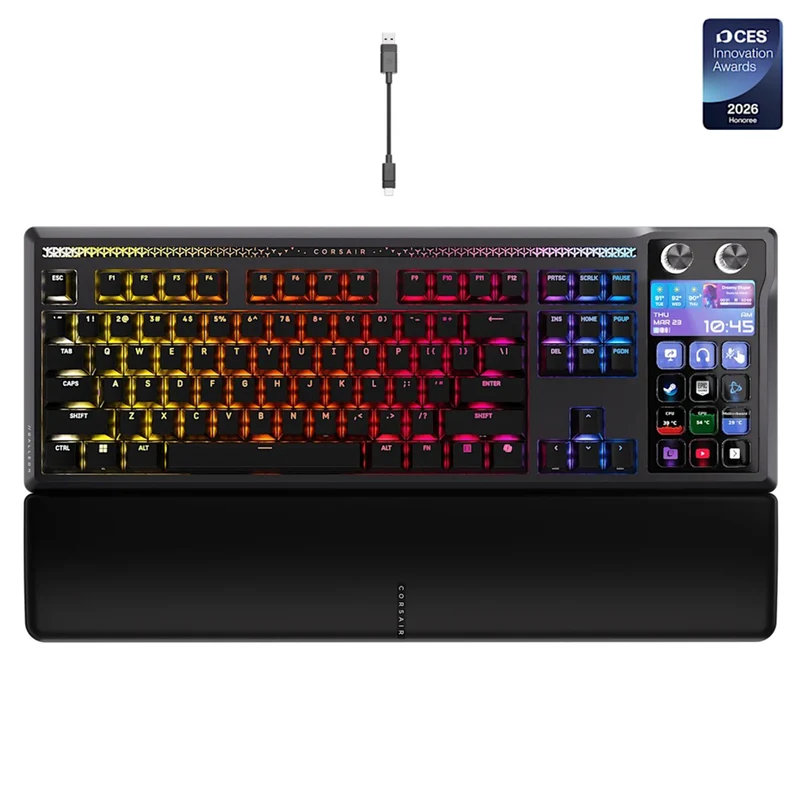 Corsair Galleon 100 SD Stream Deck-Integrated Full-Size Wired Mechanical Gaming Keyboard (Black) (CH-912A31I-NA)