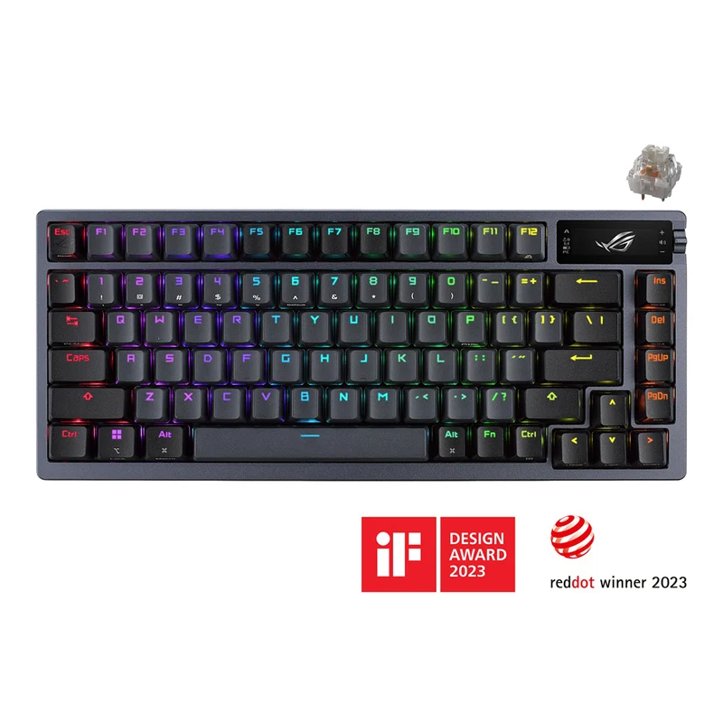 Asus M701 ROG Azoth 75% Wirelescs Mechanical Gaming Keyboard (Black) (ROG NX Snow Mechanical Switch, ROG NX Storm Mechanical Switch)