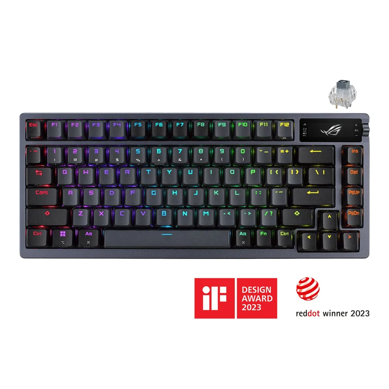 Asus M701 ROG Azoth 75% Wirelescs Mechanical Gaming Keyboard (Black) (ROG NX Snow Mechanical Switch, ROG NX Storm Mechanical Switch)