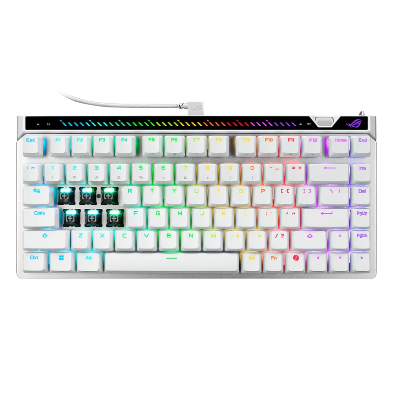 ASUS M705 ROG Falchion Ace 75HE 75% Wired Analog Gaming Keyboard (ROG HFX V2 Magnetic Switch, ROG HFX V2X Magnetic Switch) (White)