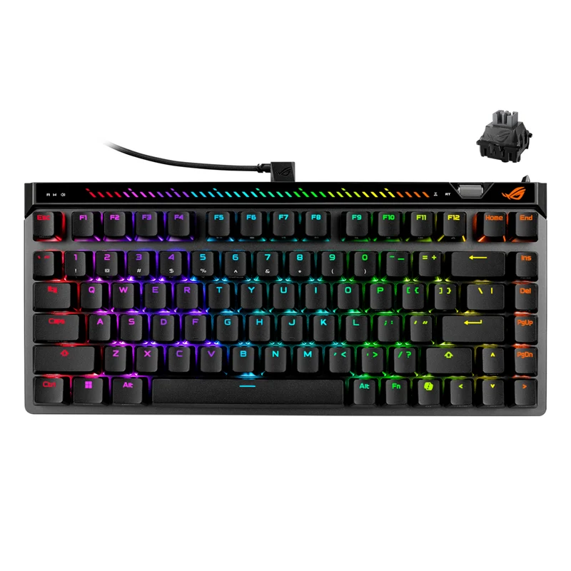 ASUS M705 ROG Falchion Ace 75HE 75% Wired Analog Gaming Keyboard (ROG HFX V2 Magnetic Switch, ROG HFX V2X Magnetic Switch) (Black)