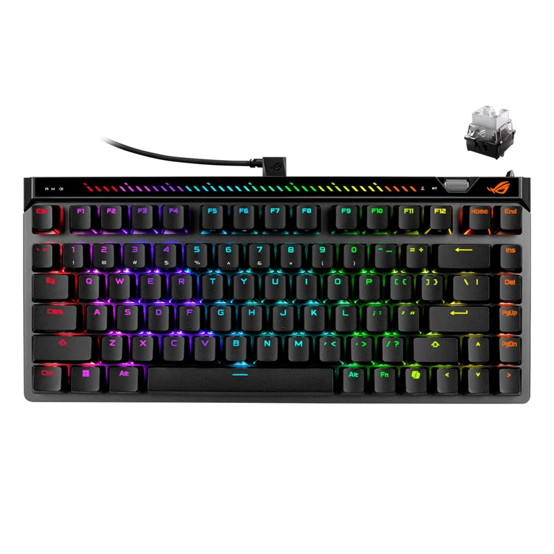 ASUS M705 ROG Falchion Ace 75HE 75% Wired Analog Gaming Keyboard (ROG HFX V2 Magnetic Switch, ROG HFX V2X Magnetic Switch) (Black)