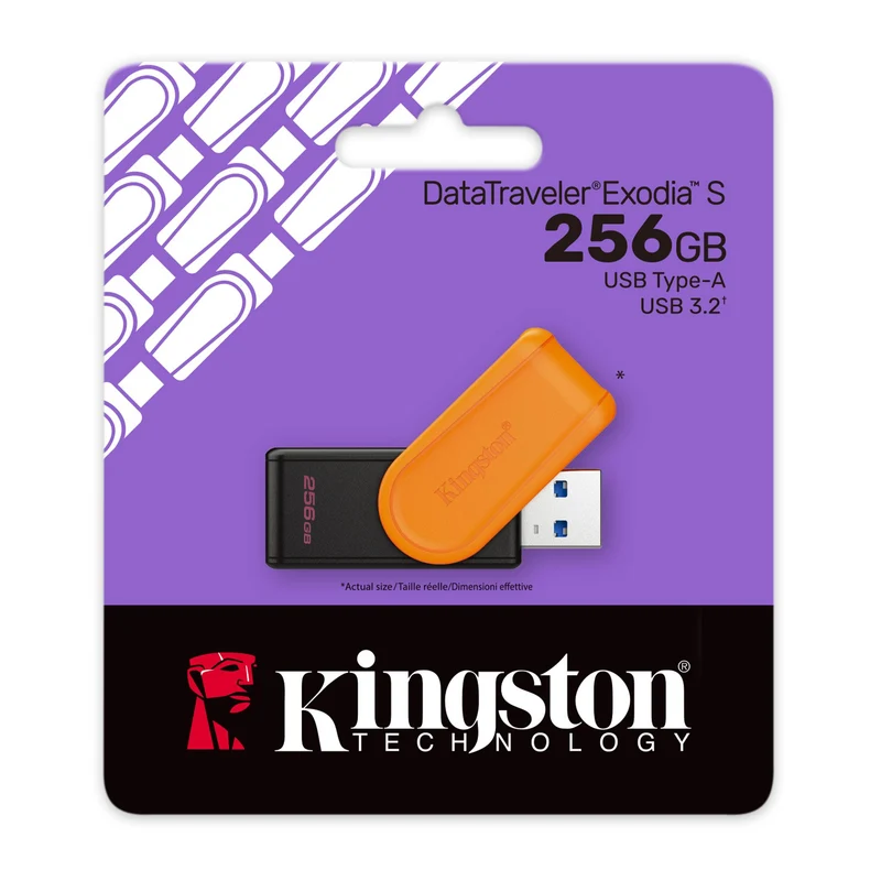 Kingston DataTraveler Exodia S USB 3.2 Type-A Flash Drive (64GB, 128GB, 256GB)