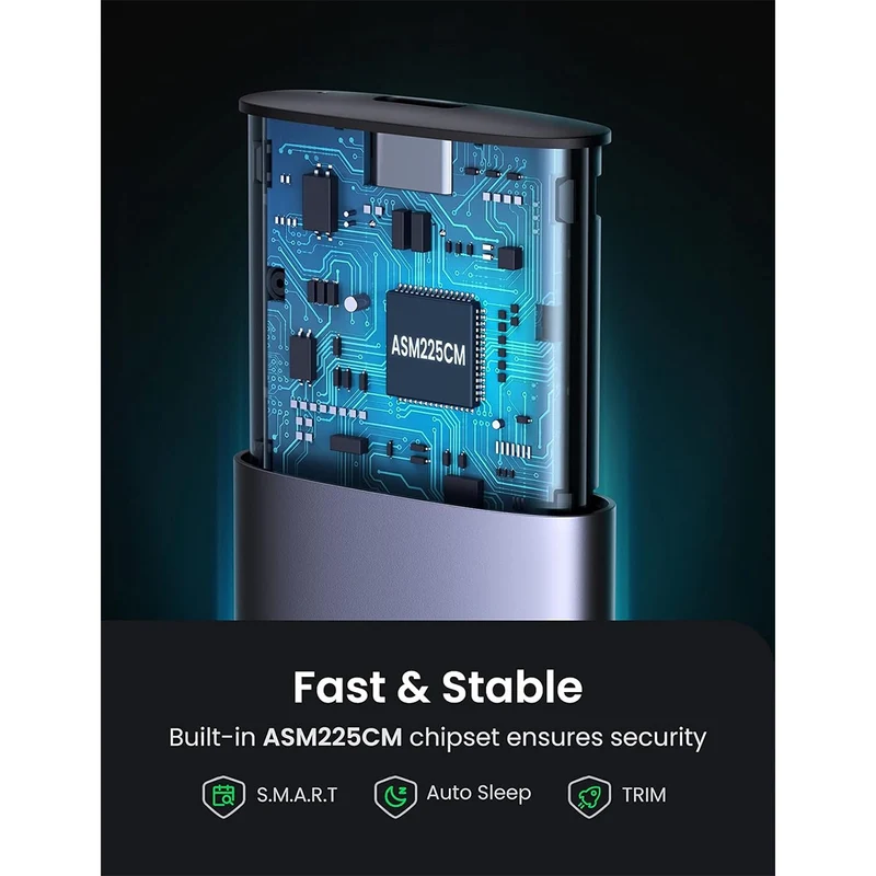 Ugreen USB-C to M.2 B-Key 5Gbps SATA SSD Enclosure - 0.5m (CM400/10903)