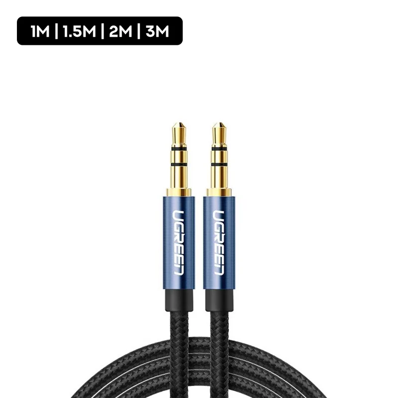 Ugreen 3.5mm Male to Male Round Cable - (1m, 1.5m, 2m, 3m)