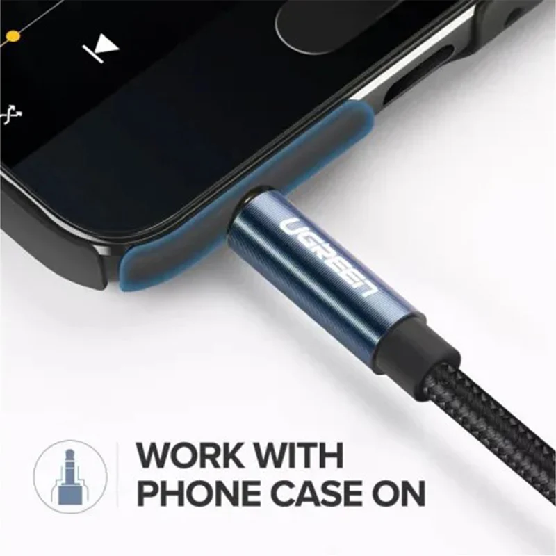Ugreen 3.5mm Male to Male Round Cable - (1m, 1.5m, 2m, 3m)
